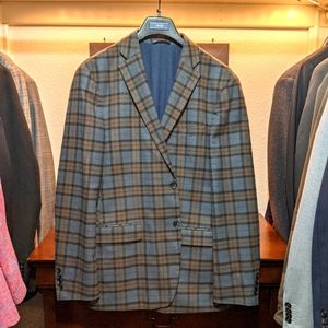 Izon Brown Checked Blazer -Size 42R